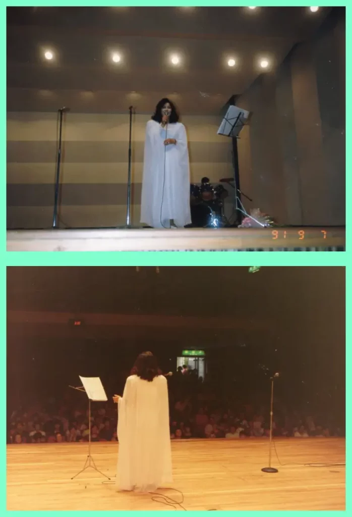 민희라 찬양콘서트-무대 위 앞뒤모습
